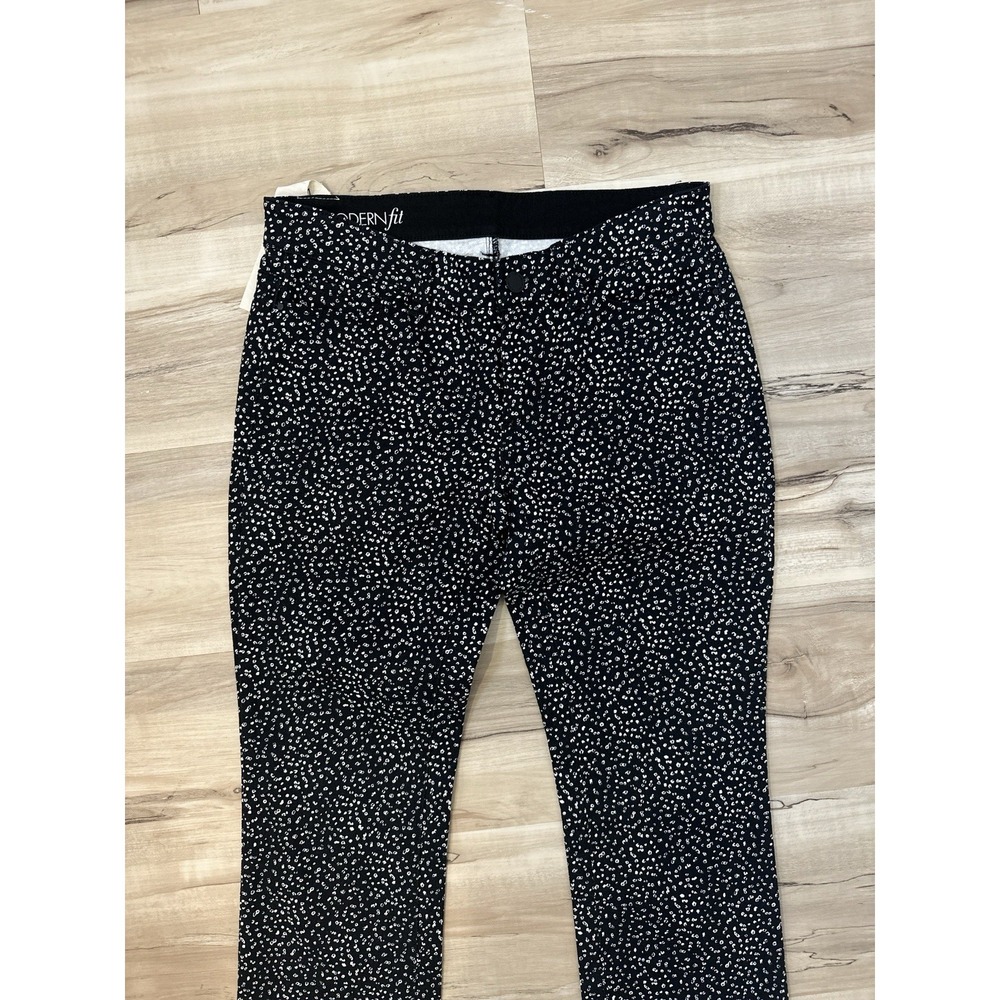 LOFT By Ann Taylor Polka Dot Business Casual Pants Modern Fit Slim Leg Size 2